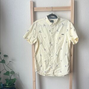 Vans Yellow Sailboat Print Casual Shirt
